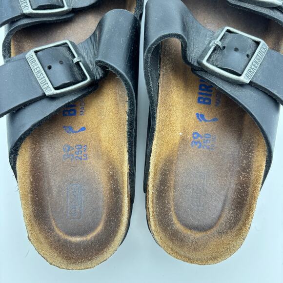 Birkenstock Arizona Leather Sandals Slides Women's 39 (8-8.5) Narrow Fit - Picture 9 of 11